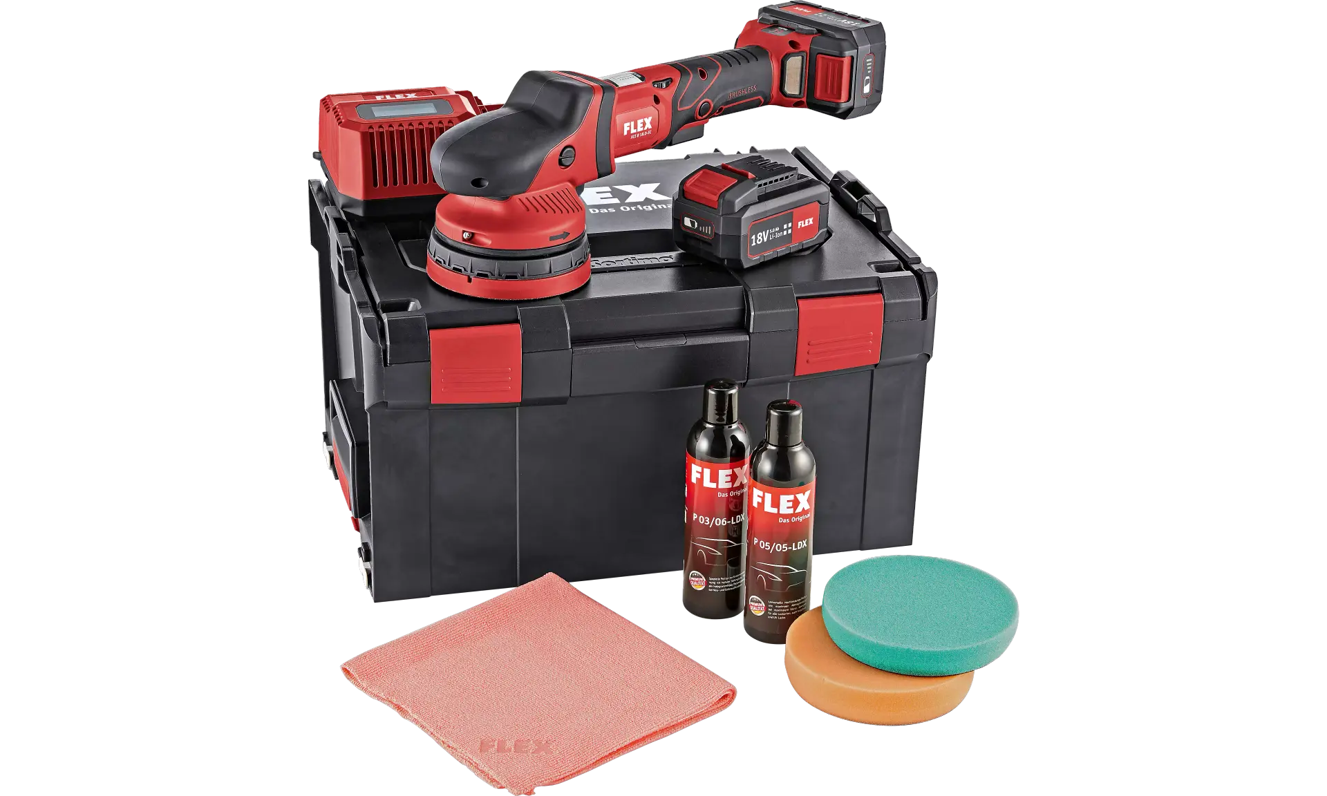 XCE 8 125 18.0-EC/5.0 P-SET en L-BOXX + 2 BATT 5Ah + 1 CHARG + ACC