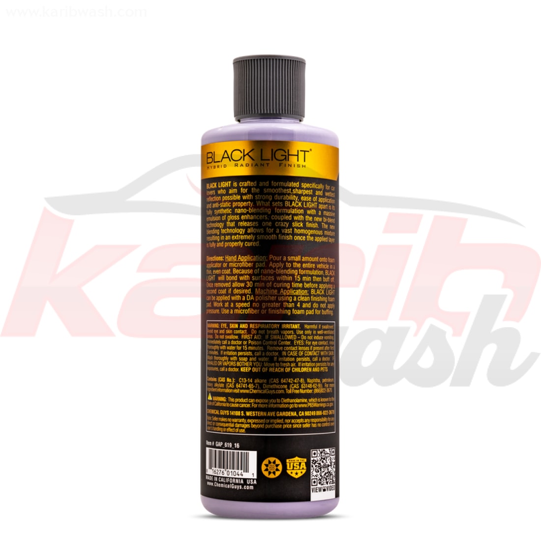 Black Light-Super Finish (16 oz) - CHEMICAL GUYS - KARIBWASH