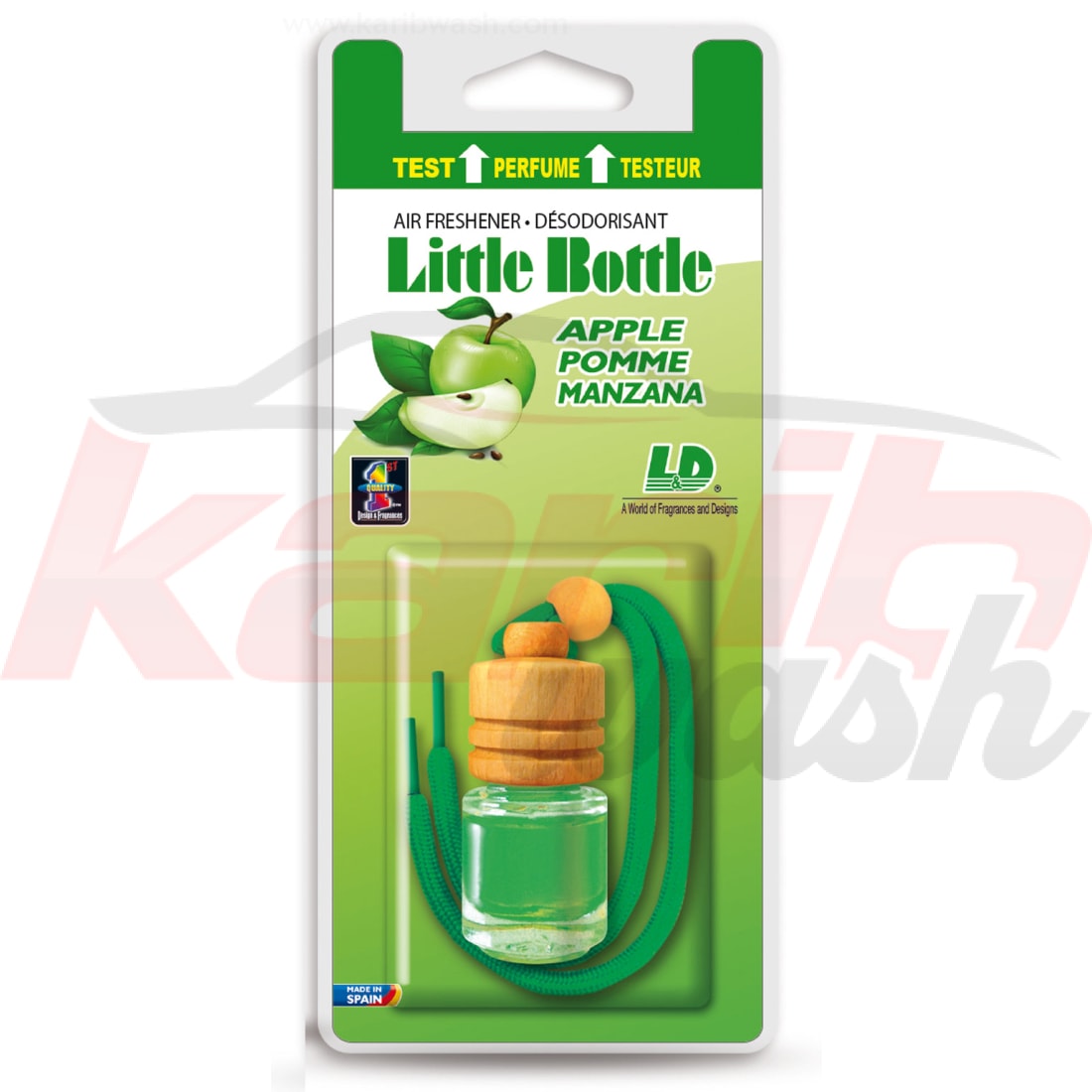 Désodorisant LITTLE BOTTLE Apple pomme - KARIBWASH