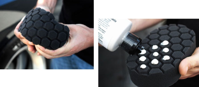 Hex Logic Black Finishing Hand Pad - CHEMICAL GUYS