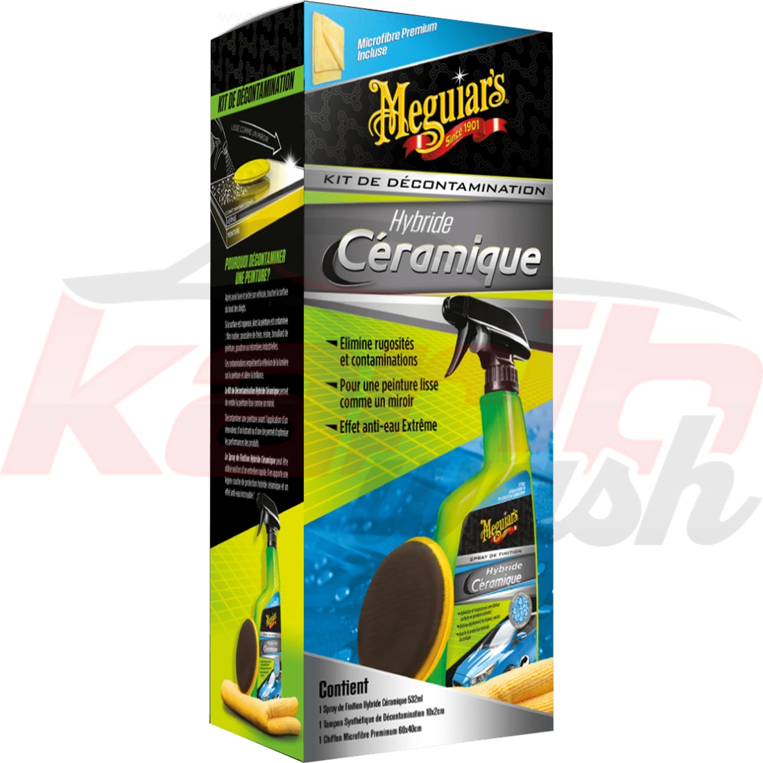 Kit de Décontamination Hybride Céramique / Hybrid Ceramic Quik Clay - MEGUIAR'S - KARIBWASH