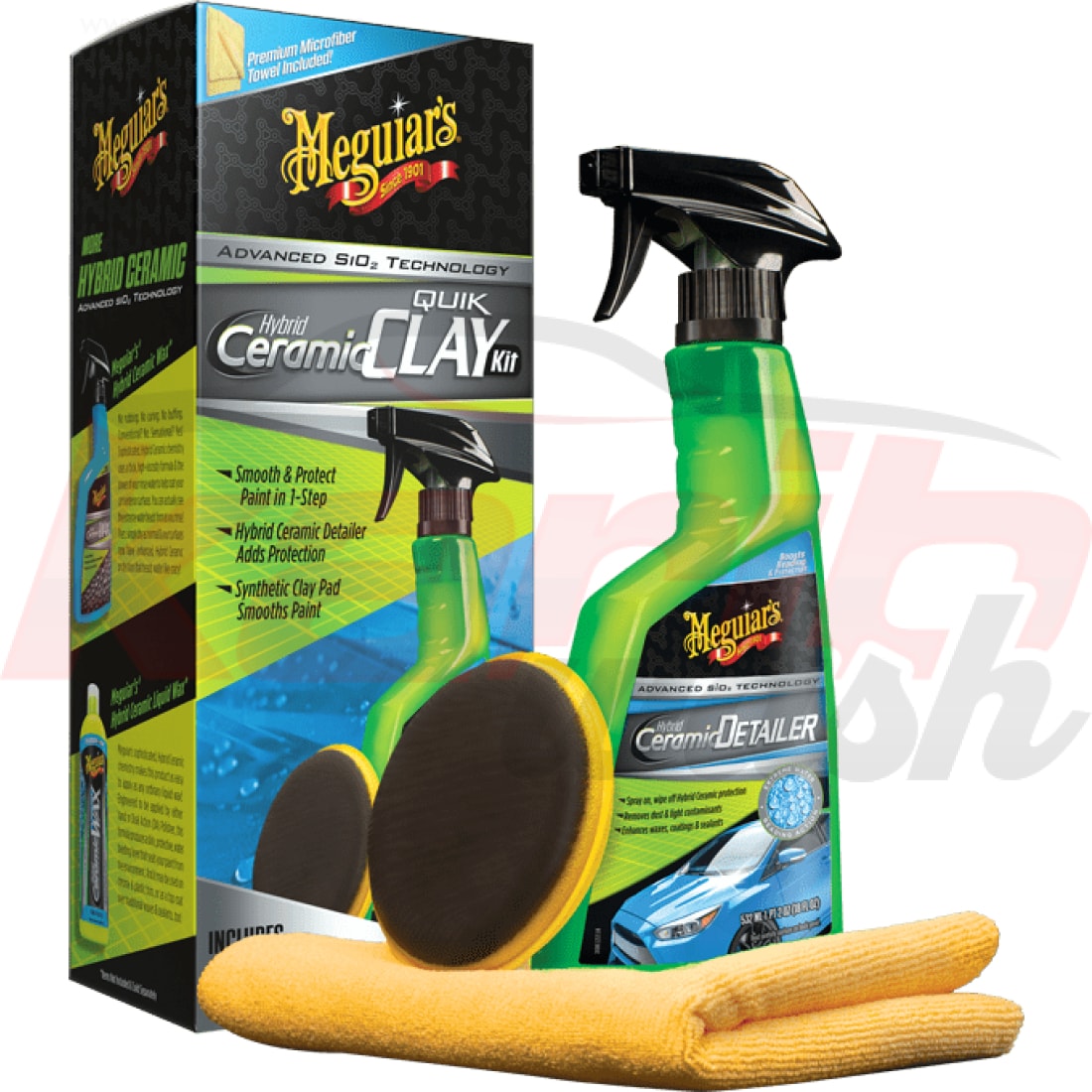 Kit de Décontamination Hybride Céramique / Hybrid Ceramic Quik Clay - MEGUIAR'S - KARIBWASH
