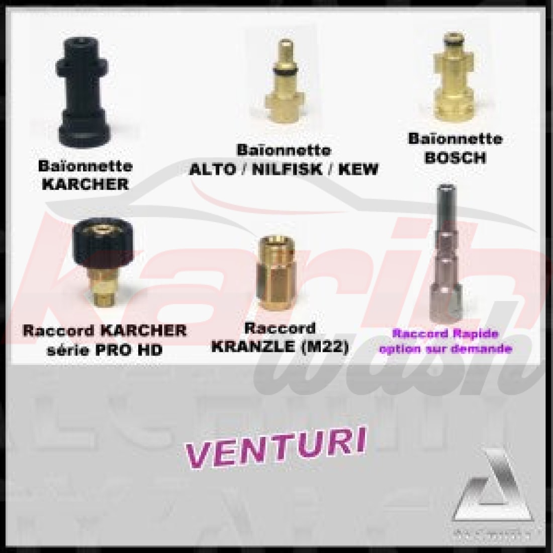 Raccord seul pour lance VENTURI - ALCHIMY7 - KARIBWASH