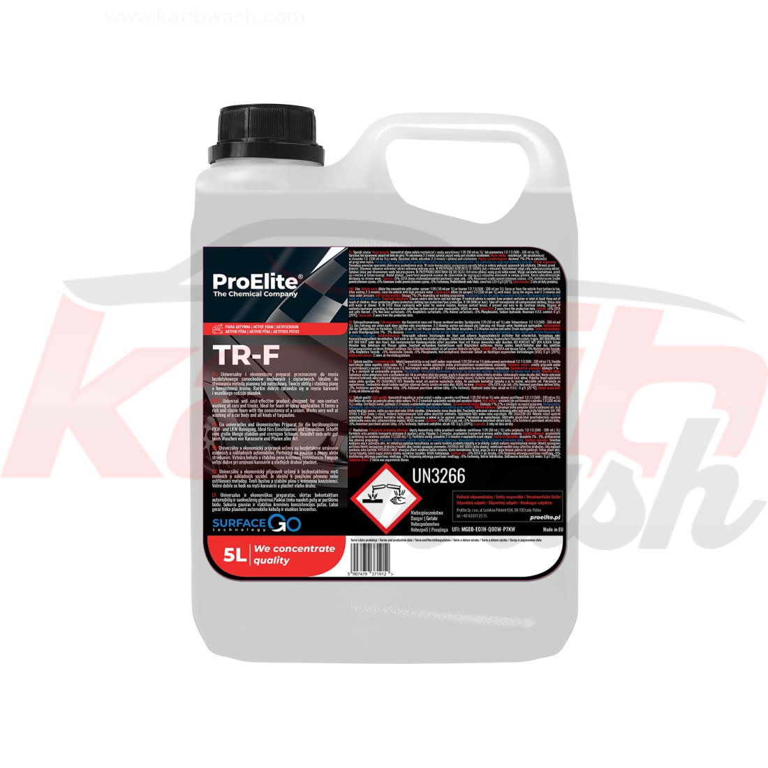 TR-F Mousse active et inodore (5L) - PROELITE - KARIBWASH