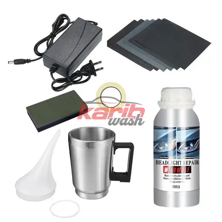 Kit Rénovation De Phares Par Polymérisation 800ML lampe Aladin