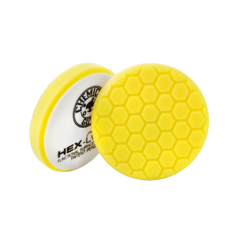 Hex-Logic Heavy Cutting Pad Yellow 5.5" & 6.5" - CHEMICAL GUYS