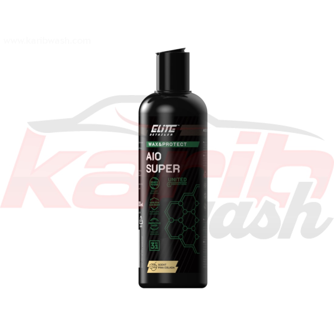 AIO Super - All In One Wax 3in1 - 500ML - ELITE DETAILER - KARIBWASH