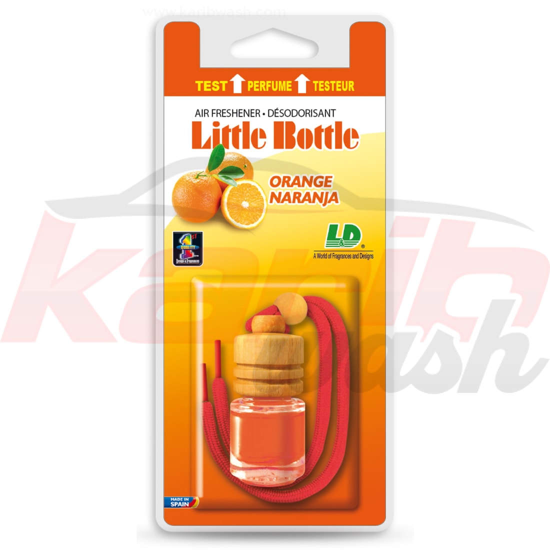 Désodorisant LITTLE BOTTLE Orange - KARIBWASH