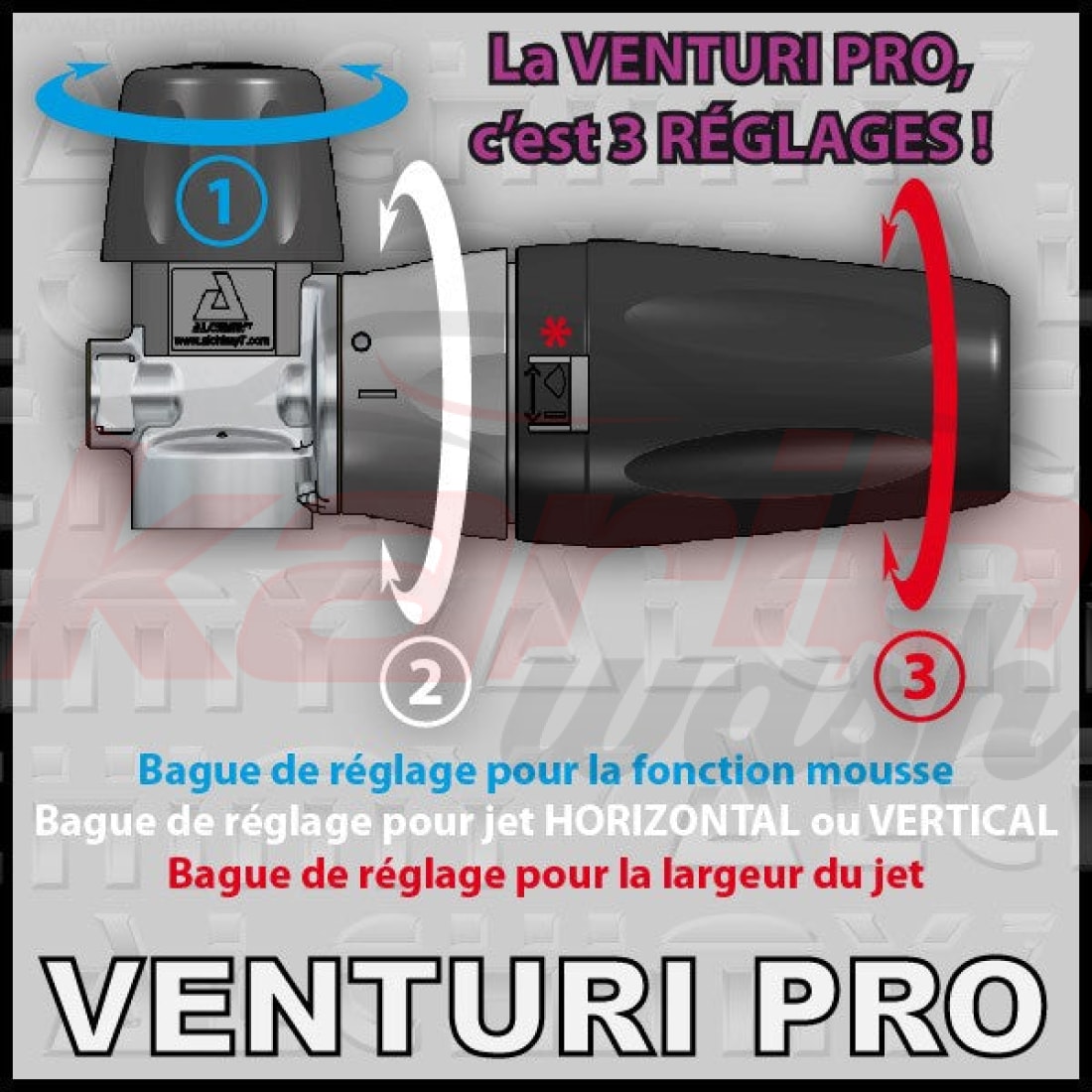 Lance Venturi PRO (2 RÉSERVOIRS DE 1L FOURNIS) - ALCHIMY7 - KARIBWASH