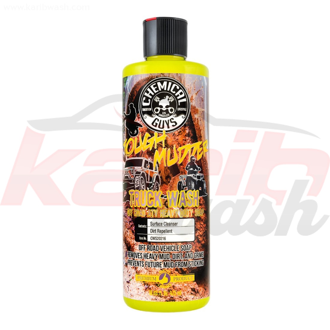 Tough Mudder Truck Wash Off Road ATV Heavy Duty Soap, (16 oz) - CHEMICAL GUYS - KARIBWASH